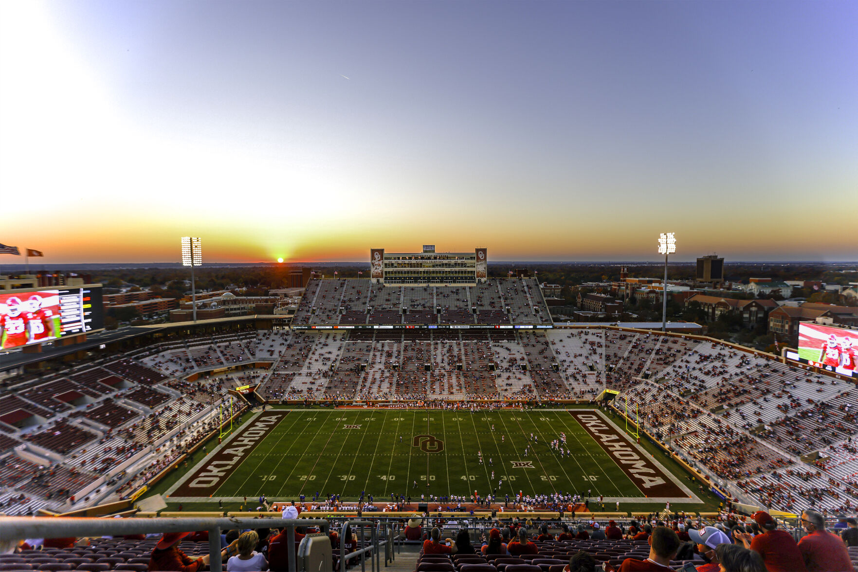 Stadium sunset